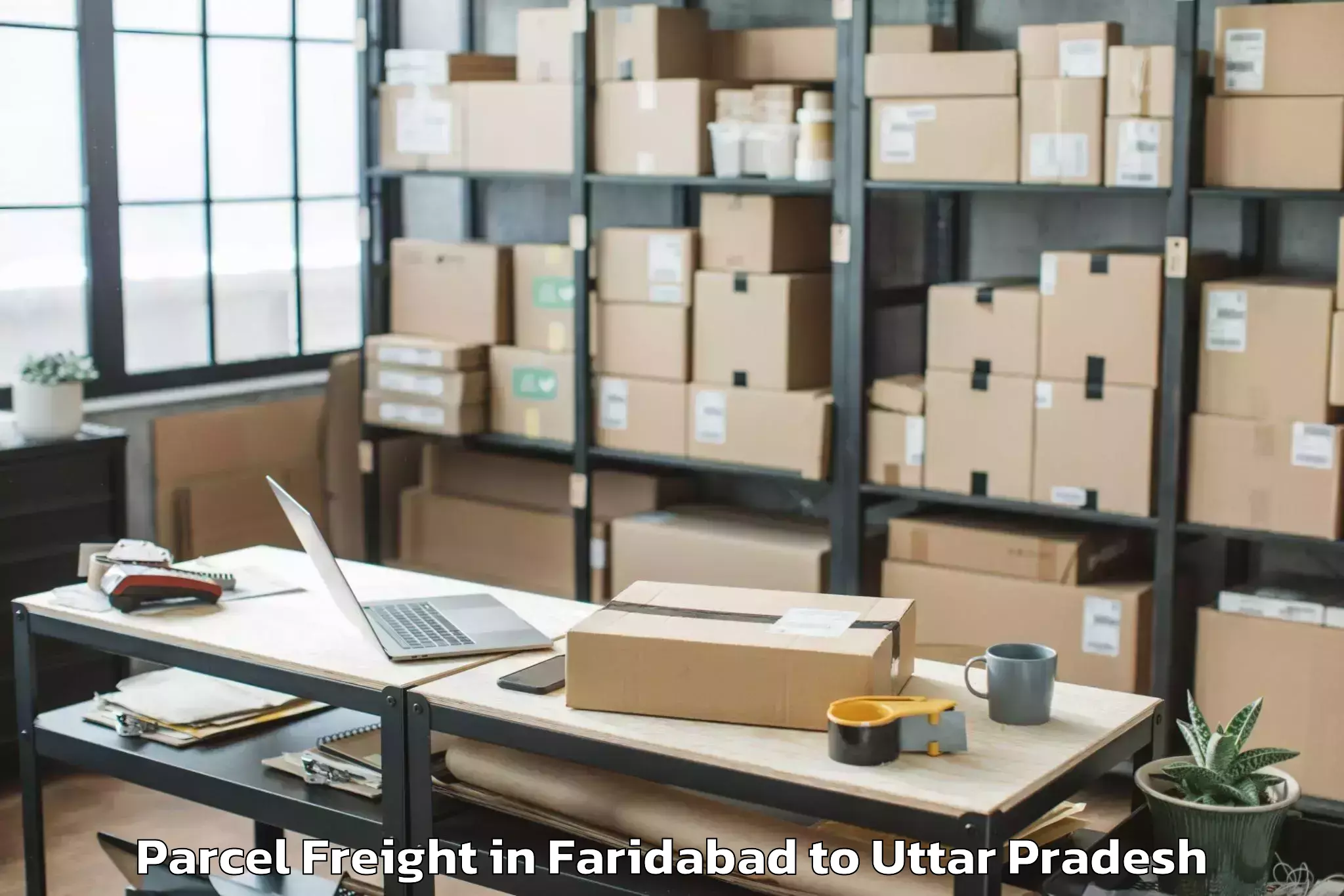 Faridabad to Muhammadabad Gohna Parcel Freight